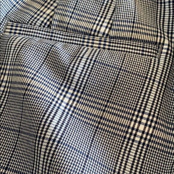 Zara Basic White, Blue & Black Plaid Dress Pants Elastic Waist Size M - Picture 7 of 8